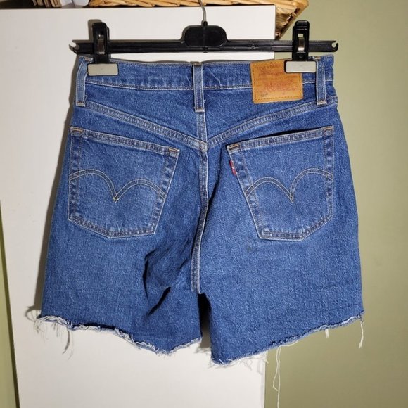 Levi's Pants - VGUC Levis 501 high waist button fly denim jean shorts blue 26